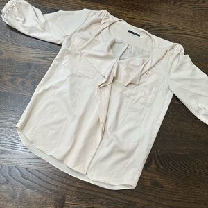 Light Pink Blouse with Ruffle Detail